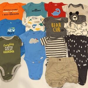 13 piece newborn baby boy summer bundle